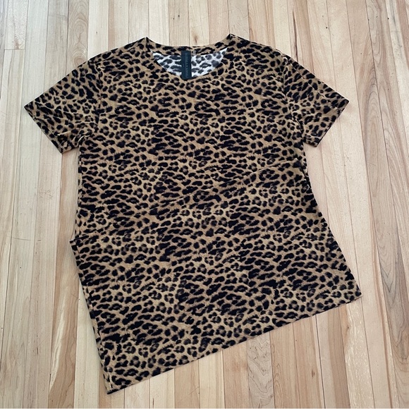 Norma Kamali Leopard Print T-Shirt Dress - Sz S (36) - Picture 3 of 14